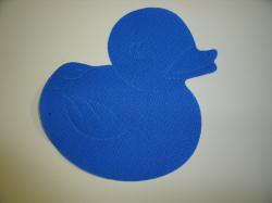 Rubber Duckie Laser Cut Appliques (Size: 5"H, Color: Blue , Direction: Facing right)