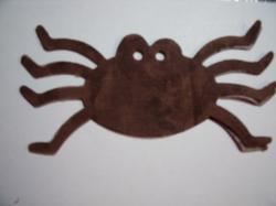 Spider Laser Cut Appliques (Size: with FUSIBLE - 5"W, Color: Tonal - Brown )