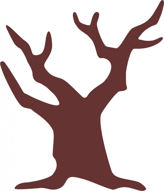 Tree no Leaves Laser Cut Appliques (Size: 6"H, Color: Gray)