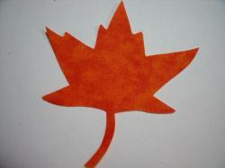 Maple Leaf Laser Cut Appliques (Size: 4"H, Color: Orange )