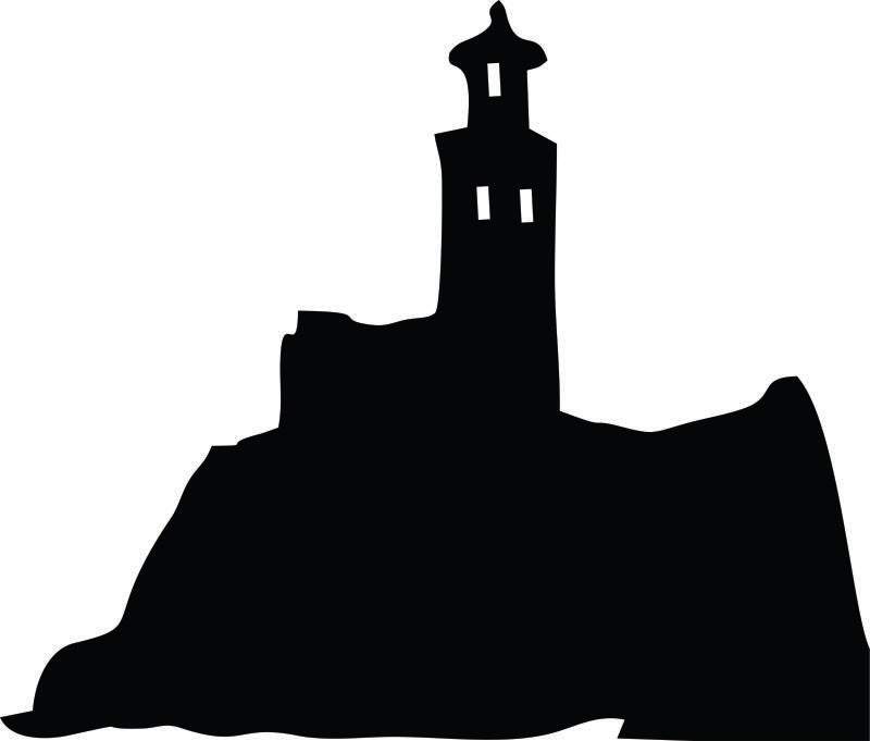 Lighthouse #4 Silhouette Laser Cut Appliques (Size: 10"W)