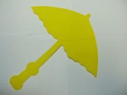Parasol / Umbrella Laser Cut Appliques (Size: with FUSIBLE - 4"H, Color: Yellow)