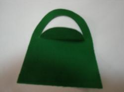 Purse Die Cut Appliques (Size: with FUSIBLE - 4"H, Color: Green)