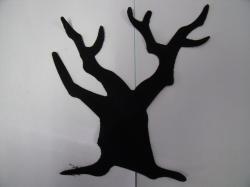 Tree no Leaves Laser Cut Appliques (Size: 5"H, Color: Black )