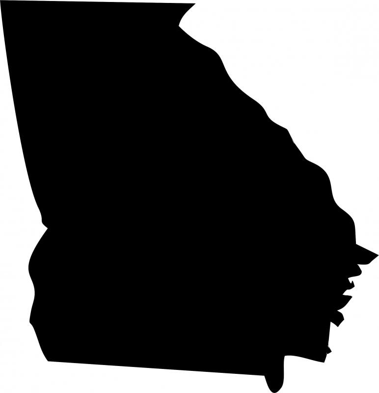 Georgia Silhouette Laser Cut Appliques (Size: 10"H)
