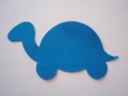 Turtle Laser Cut Appliques (Size: 6"W, Color: Blue , Direction: Facing left)