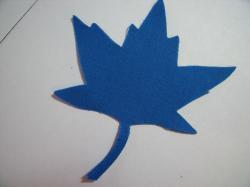 Maple Leaf Laser Cut Appliques (Size: 5"H, Color: Blue )