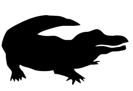 Crocodile Laser Cut Appliques (Size: with FUSIBLE - 9"W)
