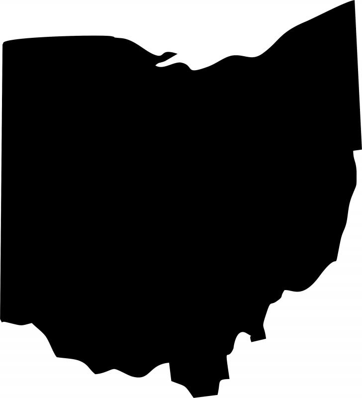 Ohio Silhouette Laser Cut Appliques (Size: 10"H)
