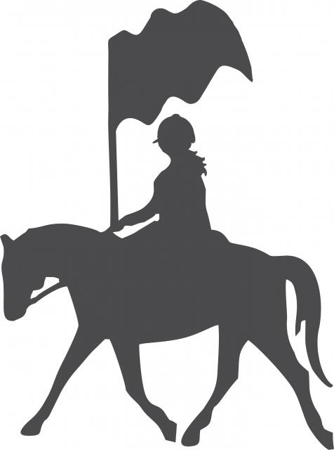 Color Guard Laser Cut Appliques (Size: 9"H, Direction: Black - facing - left)