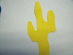 Cactus Laser Cut Appliques (Size: 5"H, Color: Yellow )