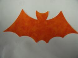 Bat Laser Cut Appliques (Size: 4"W , Color: Tonal - Orange)