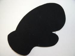 Mitten Laser Cut Appliques (Size: 4"H , Color: Black , Direction: Facing right)