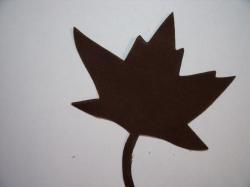 Maple Leaf Laser Cut Appliques (Size: 5"H, Color: Brown )