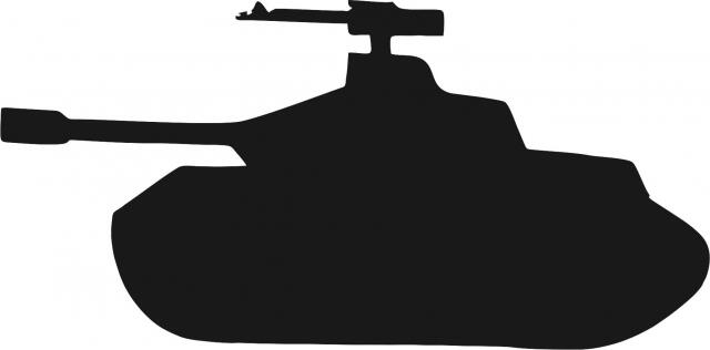 Tank Laser Cut Appliques (Size: 9"W, Direction: facing left)