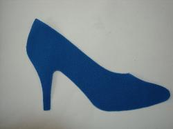 Shoe Die Cut Appliques (Size: 4"W, Color: Blue, Direction: Facing right)