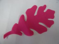 Oak Leaf Large Laser Cut Appliques (Size: with FUSIBLE - 6"H, Color: Hot Pink )