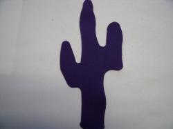 Cactus Laser Cut Appliques (Size: 4"H, Color: Purple )