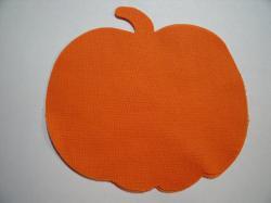 Pumpkin Laser Cut Appliques (Size: 5"W, Color: Orange)