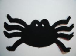 Spider Laser Cut Appliques (Size: with FUSIBLE - 5"W, Color: Black )