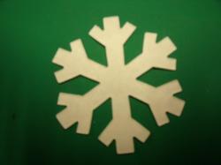 Snowflake Design #2 Laser Cut Appliques (Size: 4", Color: White)