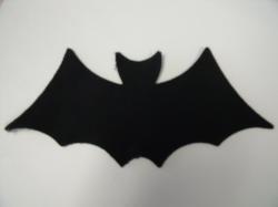 Bat Laser Cut Appliques (Size: 4"W , Color: Black)