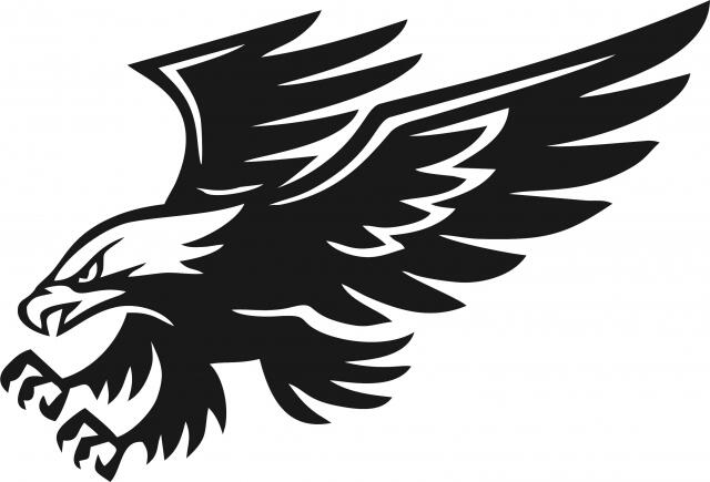 Eagle Symbol Laser Cut Appliques (Size: 9'H, Direction: facing left)