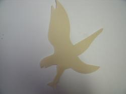 Eagle Laser Cut Appliques (Size: 4"W, Color: Tan , Direction: Facing left)