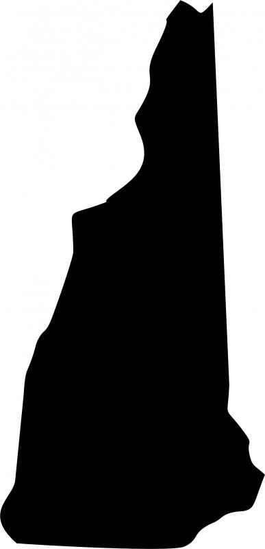 New Hampshire Silhouette Laser Cut Appliques (Size: with FUSIBLE - 9"H)