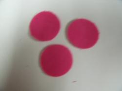 Christmas Holly Berries Set of 3 Die Cut Appliques (Size: 1/2", Color: Pink )