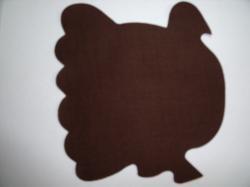 Turkey Laser Cut Appliques (Size: 6"H, Color: Brown , Direction: Facing left)