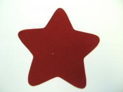 Star Laser Cut Appliques (Size & Pricing: 4", Color: Red )
