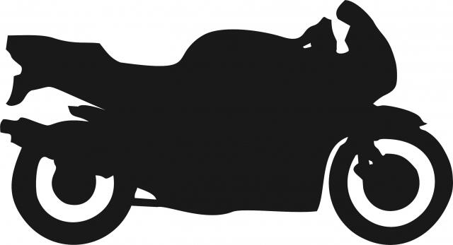 Motorcycle Sport Silhouette Laser Cut Appliques (Size: with FUSIBLE - 8"W, Direction: facing right)
