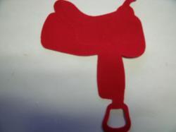 Saddle Laser Cut Appliques (Size: 6"H, Color: Red , Direction: Facing left)