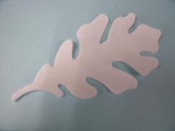 Oak Leaf Large Laser Cut Appliques (Size: with FUSIBLE - 5"H, Color: White )