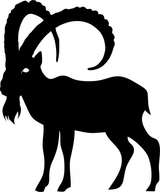 Capricorn Silhouette Laser Cut Applique (Size: 9"H, Direction: facing left)