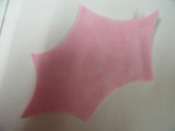 Christmas Holly Laser Cut Appliques (Size: with FUSIBLE - 6"H, Color: Tonal - Pastel Pink )