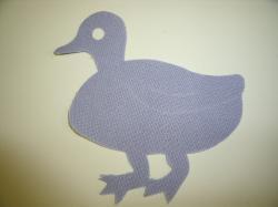 Duck Laser Cut Appliques (Size: 4"H, Color: Gray , Direction: Facing left)