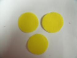 Christmas Holly Berries Set of 3 Die Cut Appliques (Size: 1", Color: Yellow )