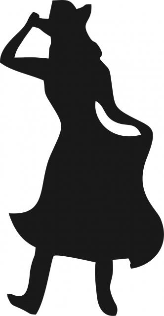 Cheyenne Dancing Silhouette Laser Cut Appliques (Size: 8"H, Direction: facing left)
