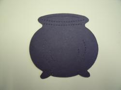 Cauldron NO handle Die Cut Appliques (Size: 4"H, Color: Black )