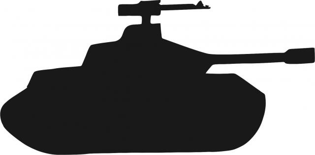 Tank Laser Cut Appliques (Size: 8"W, Direction: facing right)