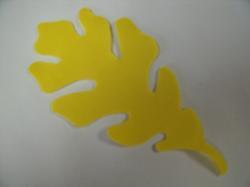 Oak Leaf Large Laser Cut Appliques (Size: 5"H, Color: Yellow )
