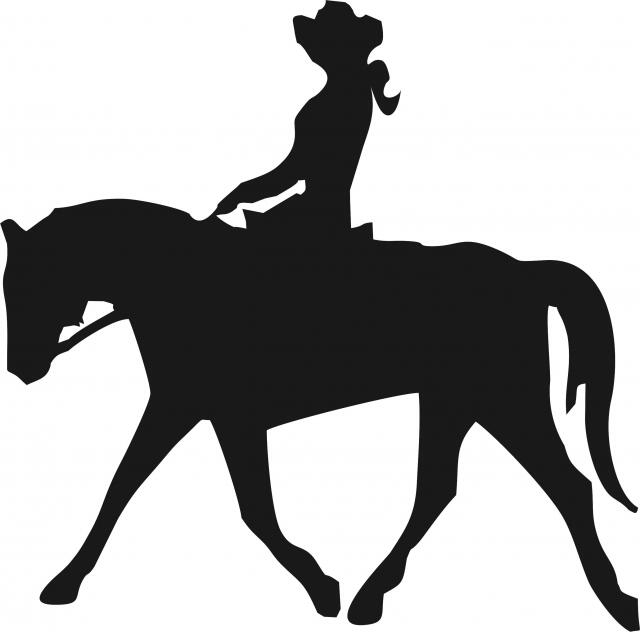 Cheyenne's Trail Silhouette Laser Cut Appliques (Size: 9"W, Direction: facing left)