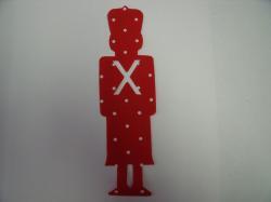 Christmas Toy Soldier Laser Cut Appliques (Size: with FUSIBLE - 7"H, Color: Red )
