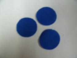 Christmas Holly Berries Set of 3 Die Cut Appliques (Size: with FUSIBLE - 1/2", Color: Blue )