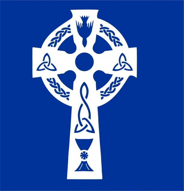 Cross #1 Silhouette Laser Cut Appliques (Size: 8"H, Color: White)