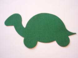 Turtle Laser Cut Appliques (Size: 4"W, Color: Green , Direction: Facing left)
