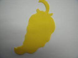 Chili Pepper Laser Cut Appliques (Size: 4"H, Color: Yellow , Direction: Facing left)