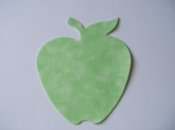 Apple Laser Cut Appliques (Size: 6"H, Color: Tonal - Pastel Green)